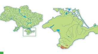 Карта распространения Комперия крымская (Компера) в Украине