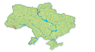Карта распространения Кокушник душистый в Украине