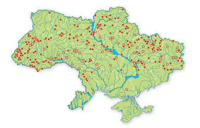 Карта поширення Мнемозина в Україні