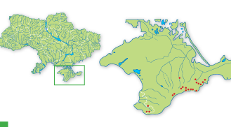Карта поширення Астраканта арнакантова в Україні