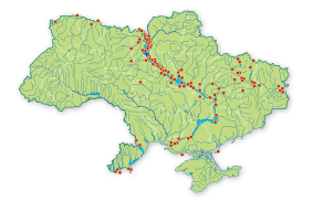 Карта поширення Орлан-білохвіст в Україні