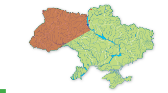 Карта распространения Осока теневая в Украине