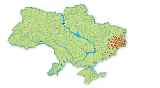 Карта поширення Тюльпан змієлистий в Україні