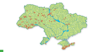 Карта распространения Анакамптис дремлик (ятрышник дремлик) в Украине