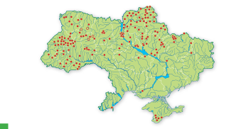 Карта распространения Ятрышник мясо-красный в Украине