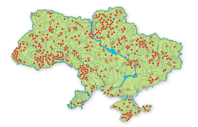 Карта распространения Махаон в Украине