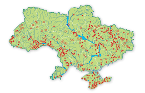 Карта распространения Подалирий в Украине