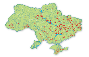 Карта распространения Поликсена в Украине