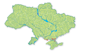 Карта распространения Клоповник сивашский в Украине