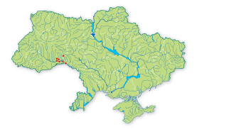 Карта распространения Астрагал монпелийский в Украине