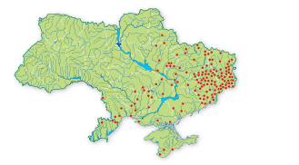 Карта распространения Адонис волжский в Украине