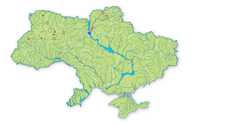 Карта поширення Ломикамінь болотний в Україні