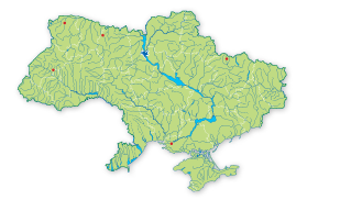 Карта поширення Нітела струнка в Україні