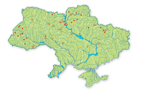 Карта распространения Шелкопряд берёзовый в Украине