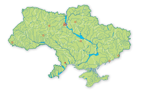 Карта распространения Ктырь шершневидный в Украине