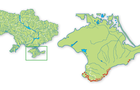 Карта поширення Гекон середземноморський в Україні