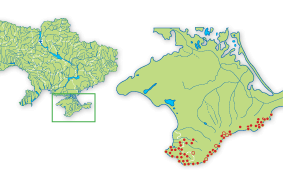 Карта поширення Полоз леопардовий в Україні