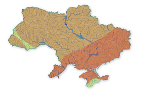 Карта поширення Сиворакша в Україні
