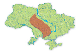 Карта распространения Слепыш Подольский в Украине