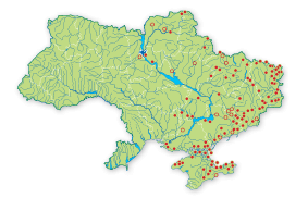 Карта поширення Тушканчик великий в Україні