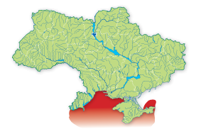 Карта распространения Афалина в Украине